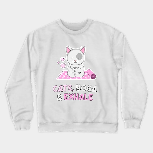 Cats & Yoga Crewneck Sweatshirt by Danielle